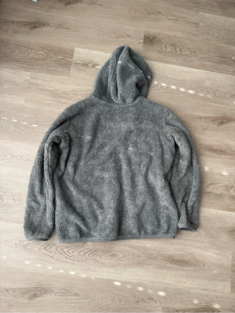 Patagonia Heather Gray Plush Fleece Zip Hoodie